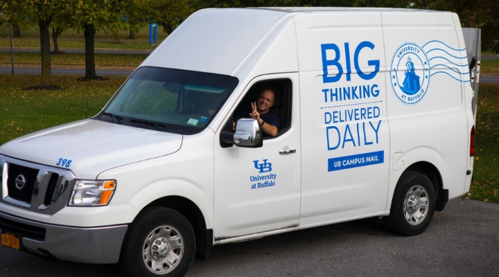 Campus Mail Truck. 