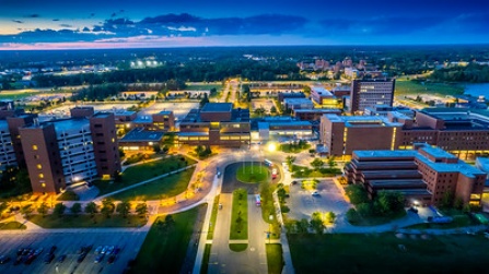 Aerial images of North Campus taken around the Flint Loop and Capen Hall in May 2021 Photography: Douglas Levere. 