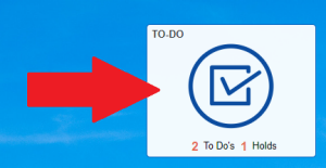 Zoom image: Arrow pointing to To Do tile