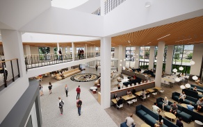 Student Union renovation rendering. 