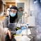 Students participate in 100 level chemistry labs in the Natural Sciences Complex in October 2020. Students demonstrate proper use of face coverings and other PPE while working in a research lab, in keeping with current guidelines. 